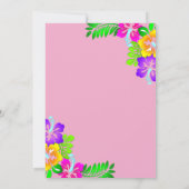 Invitation Baby shower Floral Fille Rose Jaune Blush (Dos)