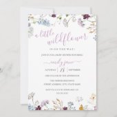 Invitation Baby shower Floral fleur sauvage (Devant)