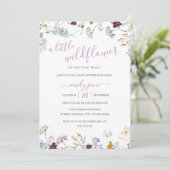 Invitation Baby shower Floral fleur sauvage (Debout devant)
