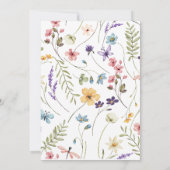 Invitation Baby shower Floral Fleur sauvage (Dos)