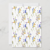 Invitation Baby shower Floral fleur sauvage Boho (Dos)