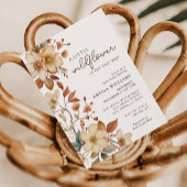 Invitation Baby shower Floral Fleur sauvage Boho