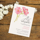 Invitation Baby shower floral Fleur sauvage de Bohême