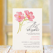 Invitation Baby shower floral Fleur sauvage de Bohême