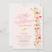Invitation Baby shower floral fleur sauvage Spring Little (Devant)