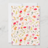 Invitation Baby shower floral fleur sauvage Spring Little (Dos)