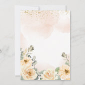 Invitation Baby shower Floral Fox automne (Dos)