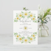 Invitation Baby shower Floral Fraîché (Debout devant)