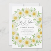 Invitation Baby shower Floral Fraîché (Devant)