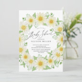 Invitation Baby shower Floral Fraîché (Debout devant)