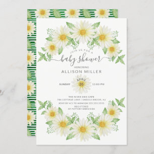 Invitation Baby shower Floral Fraîché