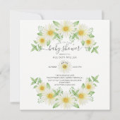 Invitation Baby shower Floral Fraîché (Devant)