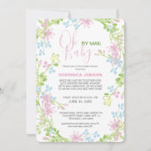 Invitation Baby shower floral frais et joli printemps par la  (Devant)