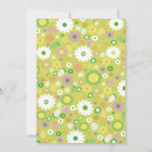 Invitation Baby shower Floral fraise (Dos)