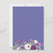 Invitation Baby shower Floral Fuchsia pourpre (Dos)