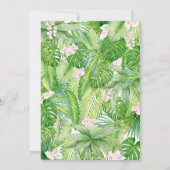 Invitation Baby shower Floral Girl Dinosaur (Dos)