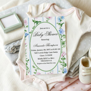 Invitation Baby Shower Floral Grandmillennial Vintage