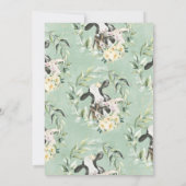 Invitation Baby shower Floral Jaune de verdure (Dos)