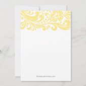 Invitation Baby shower floral jaune doux moderne (Dos)