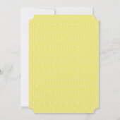 Invitation Baby shower floral lapin jaune fille par courrier (Dos)