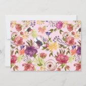 Invitation Baby shower Floral Lapin Lapin Mignonne Moderne (Dos)