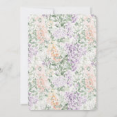 Invitation Baby shower Floral Lavande Lavande Lactée Chic Pea (Dos)