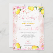 Invitation Baby shower Floral Lemonade (Devant)