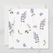 Invitation Baby shower floral Lilac Watercolor (Dos)