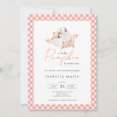 Invitation Baby shower Floral Little Citrouille (Devant)