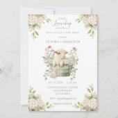 Invitation Baby shower Floral Little Lambchop (Devant)