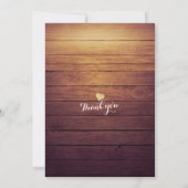 Invitation Baby shower Floral Lumières à cordes en bois rusti (Dos)