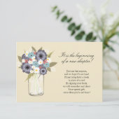 Invitation Baby shower Floral Mason Jar (Debout devant)
