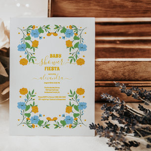 Invitation Baby shower Floral mexicain Fiesta