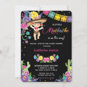 Invitation Baby shower Floral Mexicain Petit Muchacho Boy  (Devant)