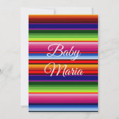 Invitation Baby shower Floral mexicain rose (Dos)