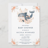 Invitation Baby shower floral mignon (Devant)
