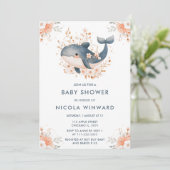 Invitation Baby shower floral mignon (Debout devant)