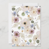 Invitation Baby shower Floral moderne (Dos)