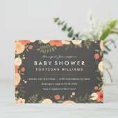 Invitation Baby shower Floral Moderne (Debout devant)