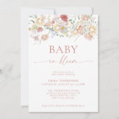 Invitation Baby shower Floral moderne | Baby shower Boho (Devant)