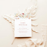 Invitation Baby shower Floral moderne Boho | Fille Bébé Brunc<br><div class="desc">Cette belle Invitation de Baby shower dispose de calligraphie manuscrite avec des fleurs modernes - la façon parfaite d'accentuer votre douche de petit. Modifiez facilement la plupart des termes pour correspondre à votre événement! Le texte et les couleurs sont entièrement modifiables —> cliquez sur le bouton "Customiser plus" pour modifier...</div>