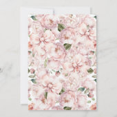 Invitation Baby shower floral moderne de fille de la Bow (Dos)