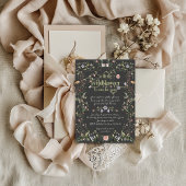 Invitation Baby shower Floral moderne et sombre de Little Fle