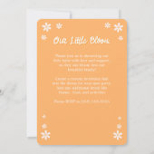 Invitation Baby shower Floral moderne - Orange Daisy Custom (Dos)