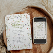 Invitation Baby shower Floral Moderne Petit Fleur sauvage