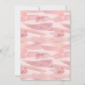 Invitation Baby shower Floral moderne rose rose pâle (Dos)