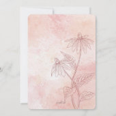 Invitation Baby shower floral monochromatique (Dos)