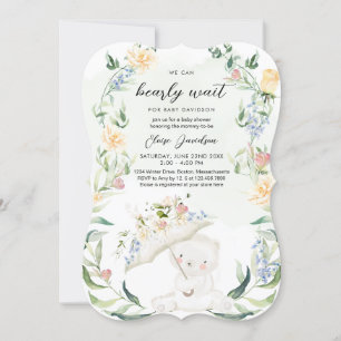 Invitation Baby shower Floral Neutre Genre Dans