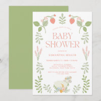 Baby shower floral Pastel vert et rose