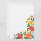 Invitation Baby shower floral Pastel Yellow Spring Dahlia (Dos)